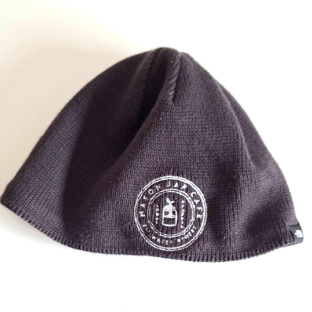 North Face Black Beanie Hat Mason Jar Cafe